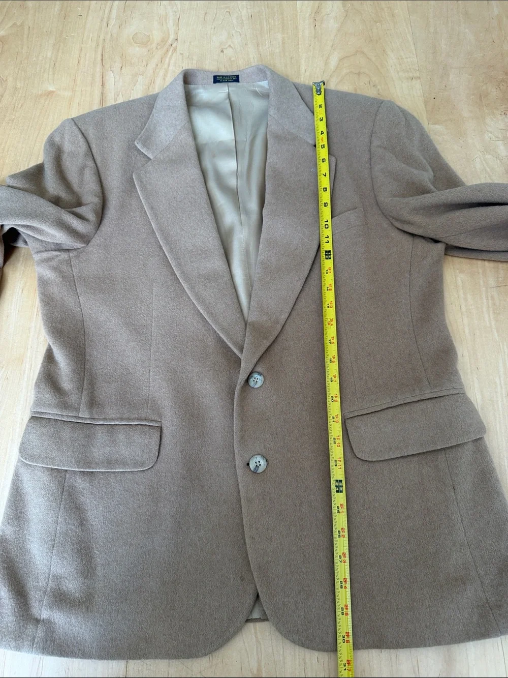 VTG Andhurst Men's Classic Tan Wool Blazer